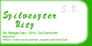 szilveszter uitz business card